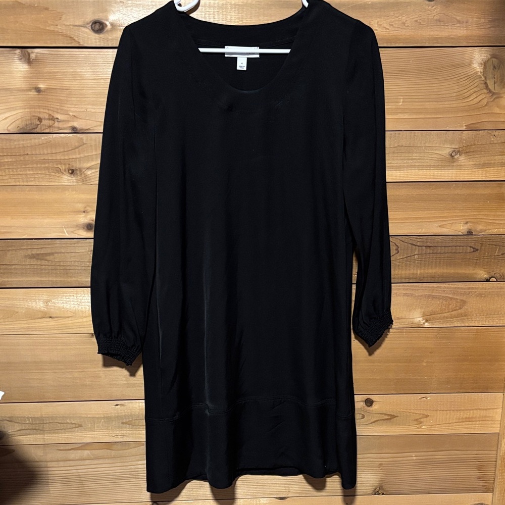 Country Road Black Long Sleeve Dress With Pockets